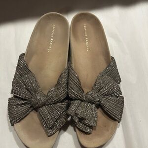 Loeffler Randall Metallic Bow Mules